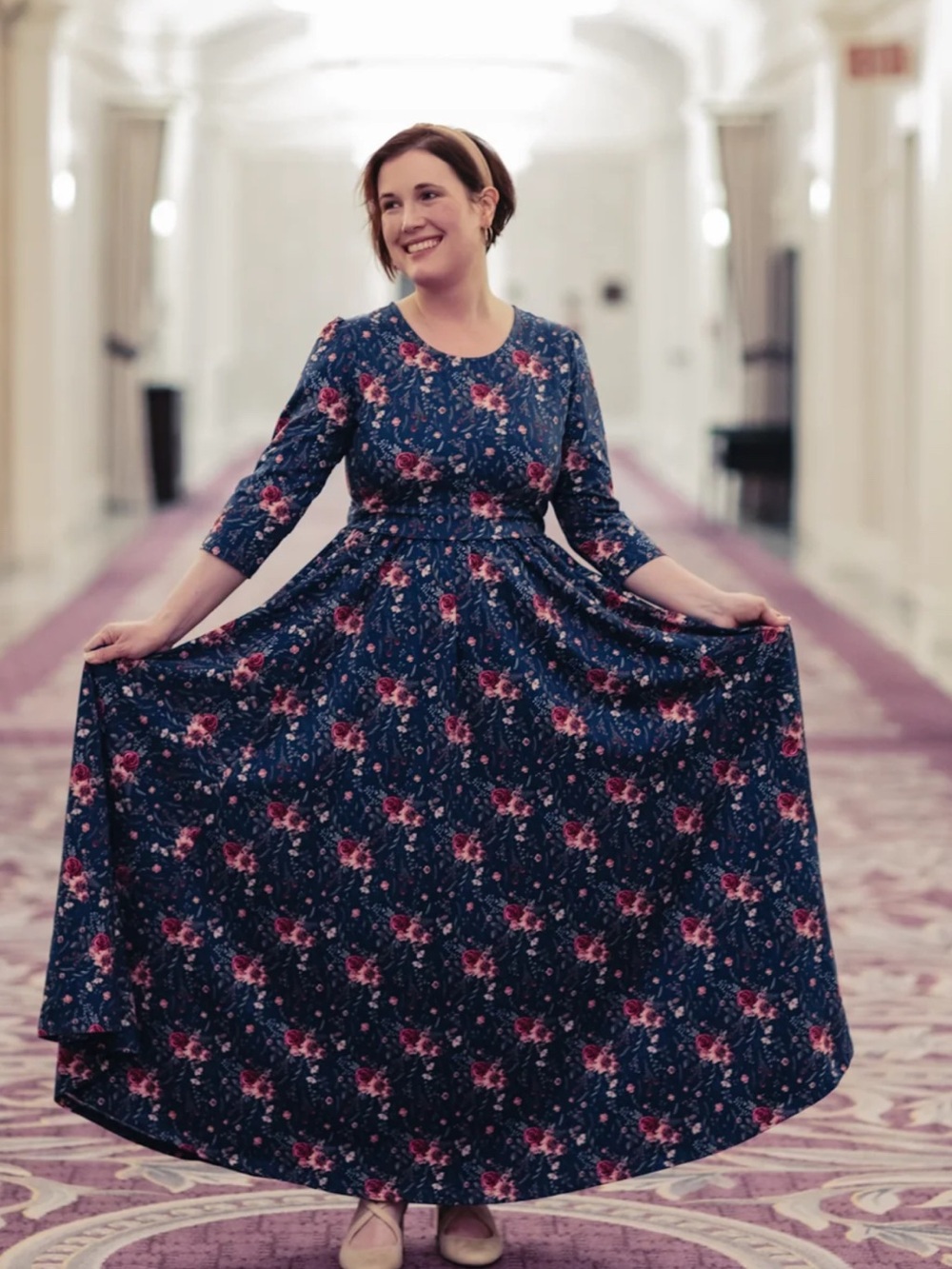 Super Cute Dress Sapphire Rose cotton maxi